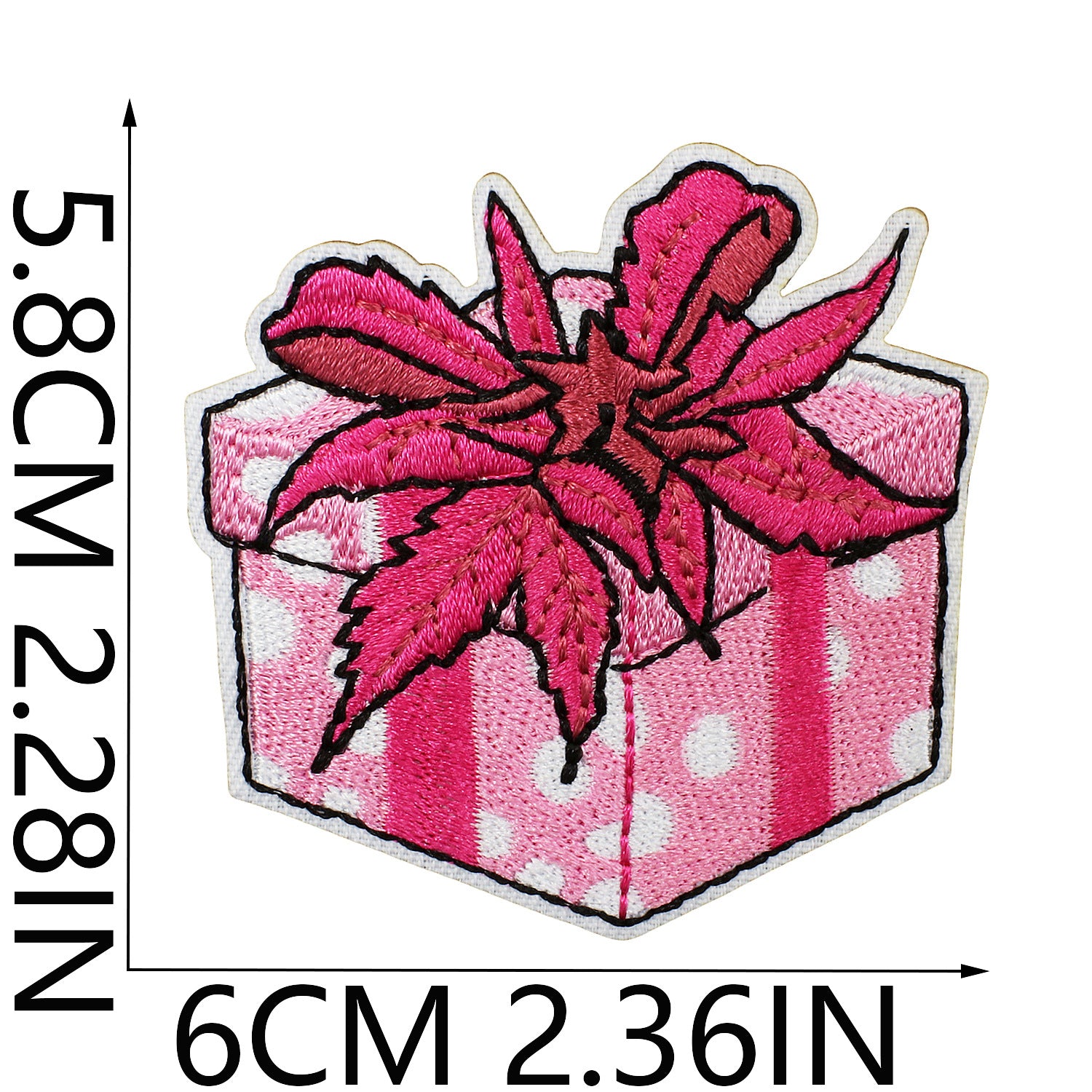 Wholesale Christmas hat embroidered fabric patch